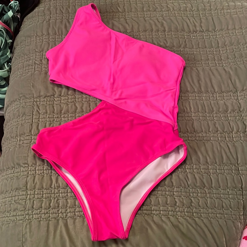 2 Tone Pink Swimsuit